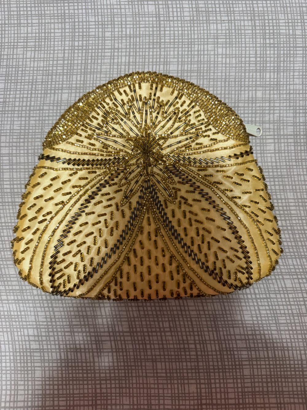 Gold Beaded Evening Clutch